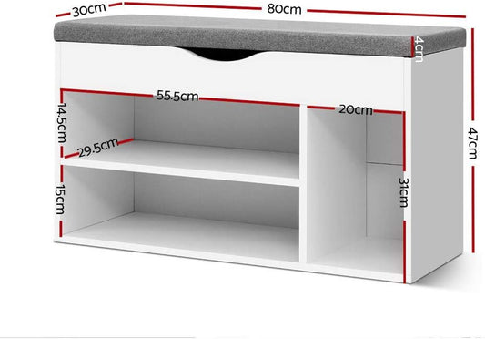 Artiss Shoe Rack Storage Bench Cabinet Box Drawer Organiser Shoes Shelf Drawers Organisers White Cupboard Hallway Home Decor Bedroom Furniture Display Wardrobe