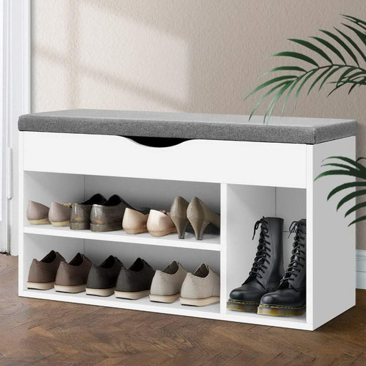 Artiss Shoe Rack Storage Bench Cabinet Box Drawer Organiser Shoes Shelf Drawers Organisers White Cupboard Hallway Home Decor Bedroom Furniture Display Wardrobe