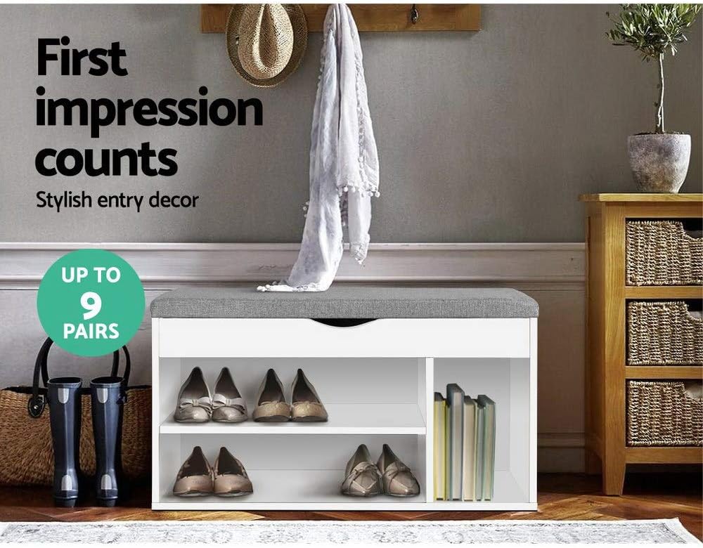 Artiss Shoe Rack Storage Bench Cabinet Box Drawer Organiser Shoes Shelf Drawers Organisers White Cupboard Hallway Home Decor Bedroom Furniture Display Wardrobe