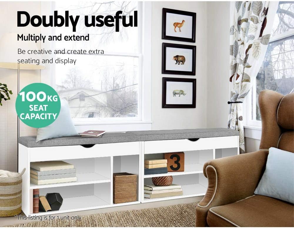 Artiss Shoe Rack Storage Bench Cabinet Box Drawer Organiser Shoes Shelf Drawers Organisers White Cupboard Hallway Home Decor Bedroom Furniture Display Wardrobe